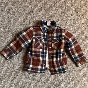 Tommy Bahama boys plaid fleece lined jacket, size 3T